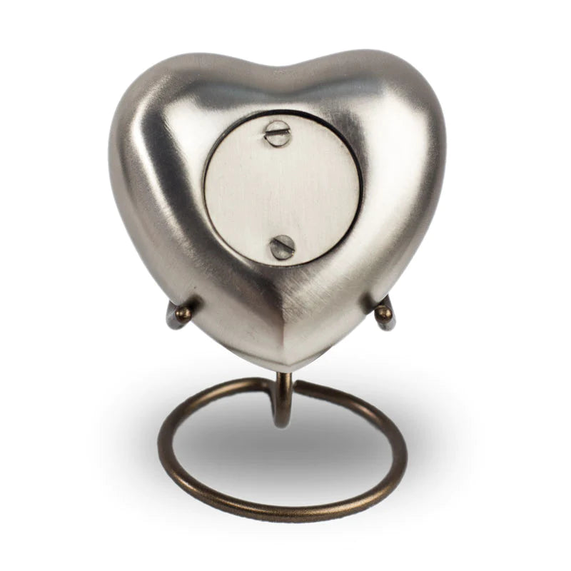 Platinum Cremation Heart Urn