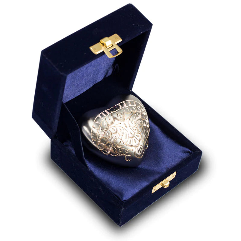 Platinum Cremation Heart Urn