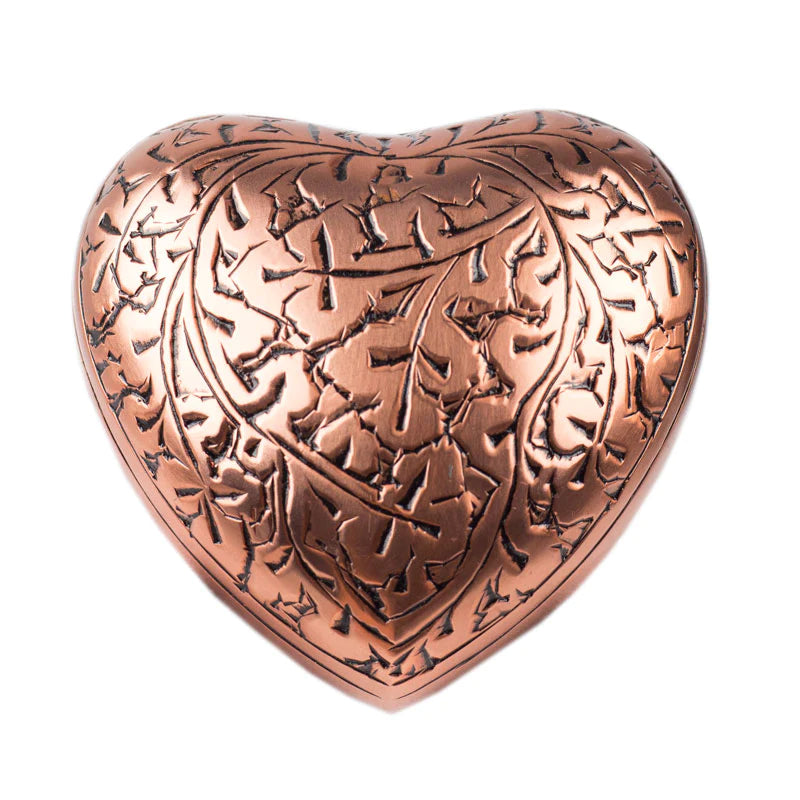 Copper Oak Heart Urn