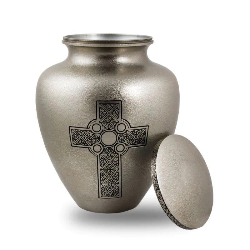 Celtic Cross Pewter Urn-Large