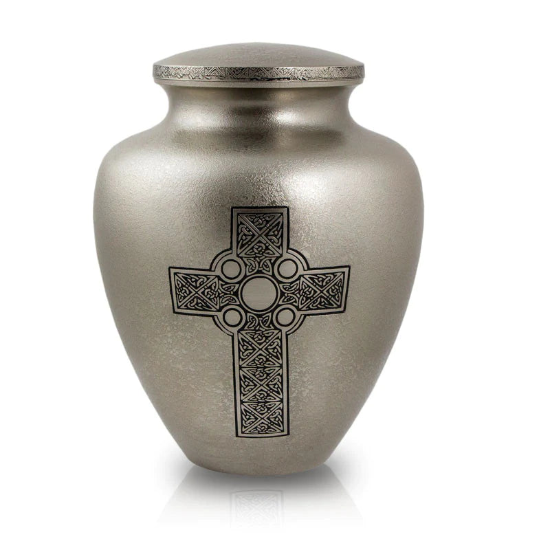 Celtic Cross Pewter Urn-Large