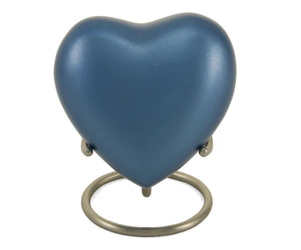 Blue Monterey Heart Urn