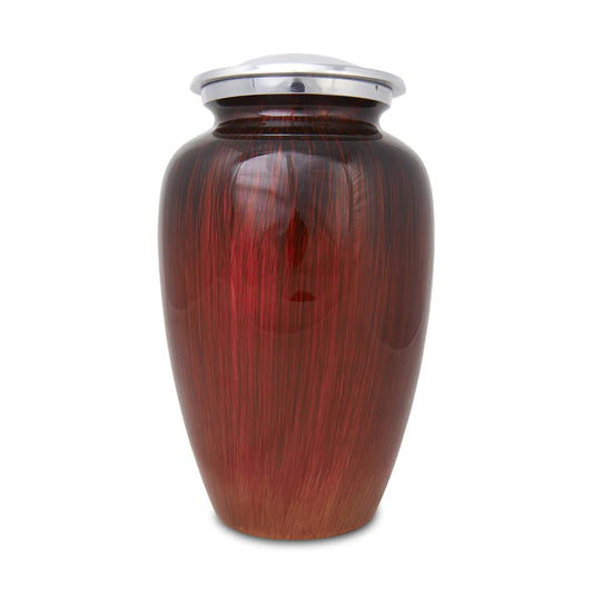 Enamel Red and Black Urn