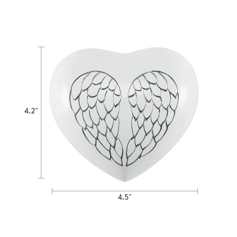 Arielle Heart Urn Angel Wings