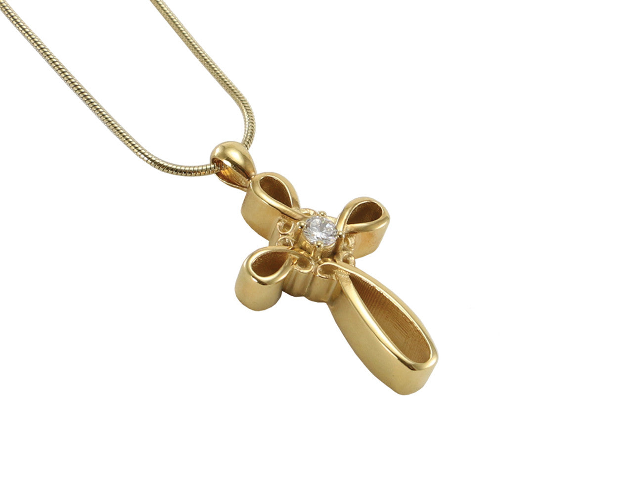 Infinity Cross, Gold Plated Necklace