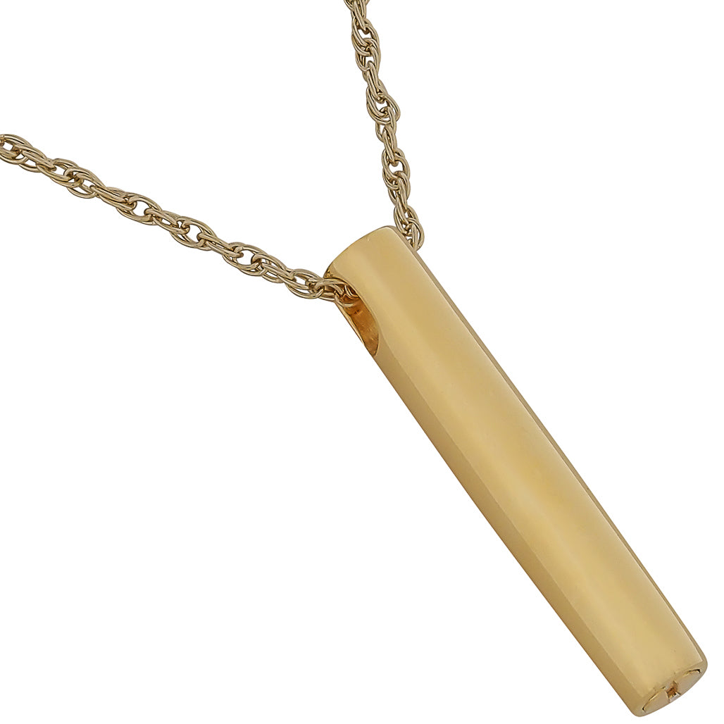 Slider Cylinder Gold Necklace