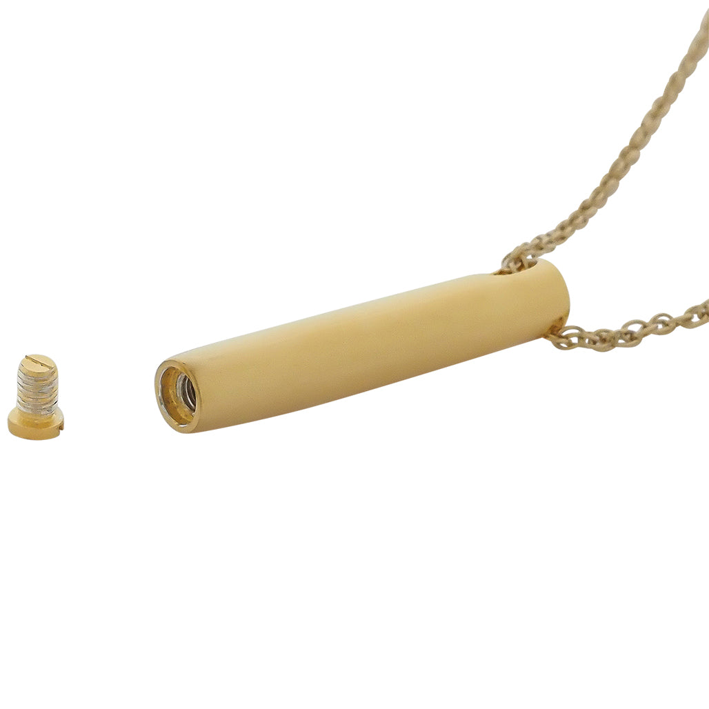 Slider Cylinder Gold Necklace