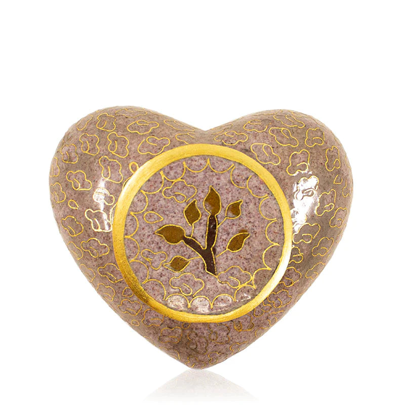 Tree of Life-Cloisonne Heart Urn