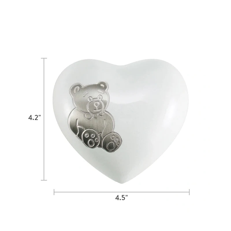 Teddy Bear Heart Urn