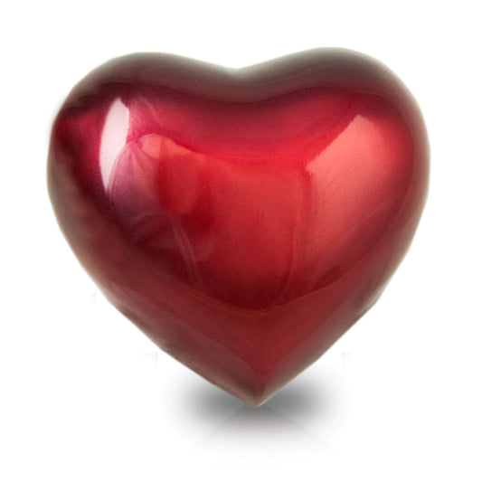 Arielle Heart Urn-Ruby Red