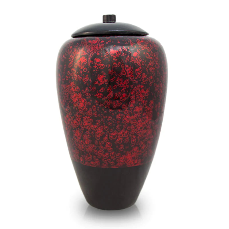 Bamboo Tall Red Urn