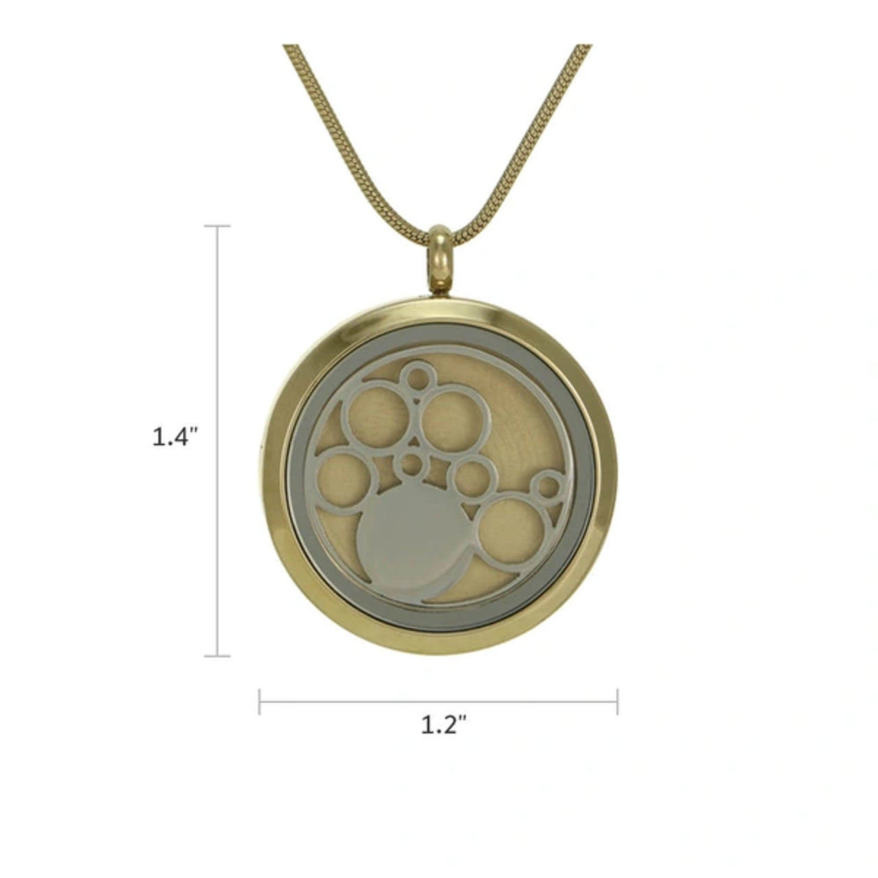 Round Necklace In Gold With Circles