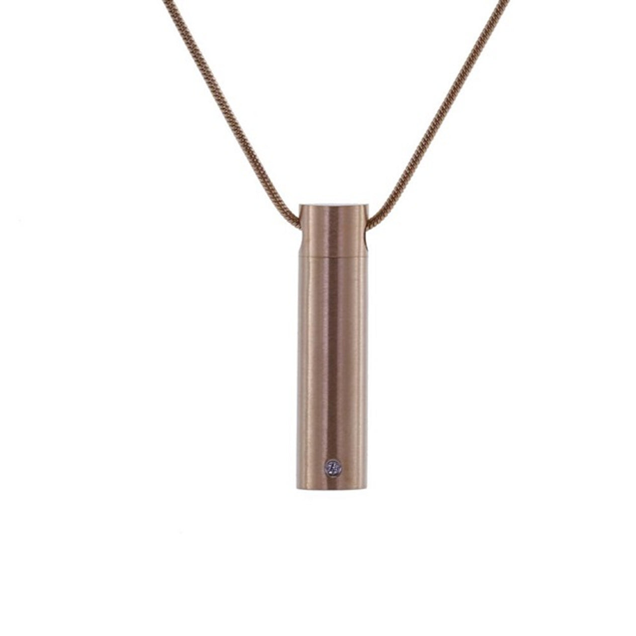 Cylinder, Rose Gold Plated Necklace