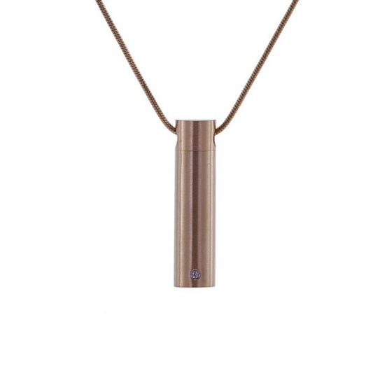 Cylinder, Rose Gold Plated Necklace