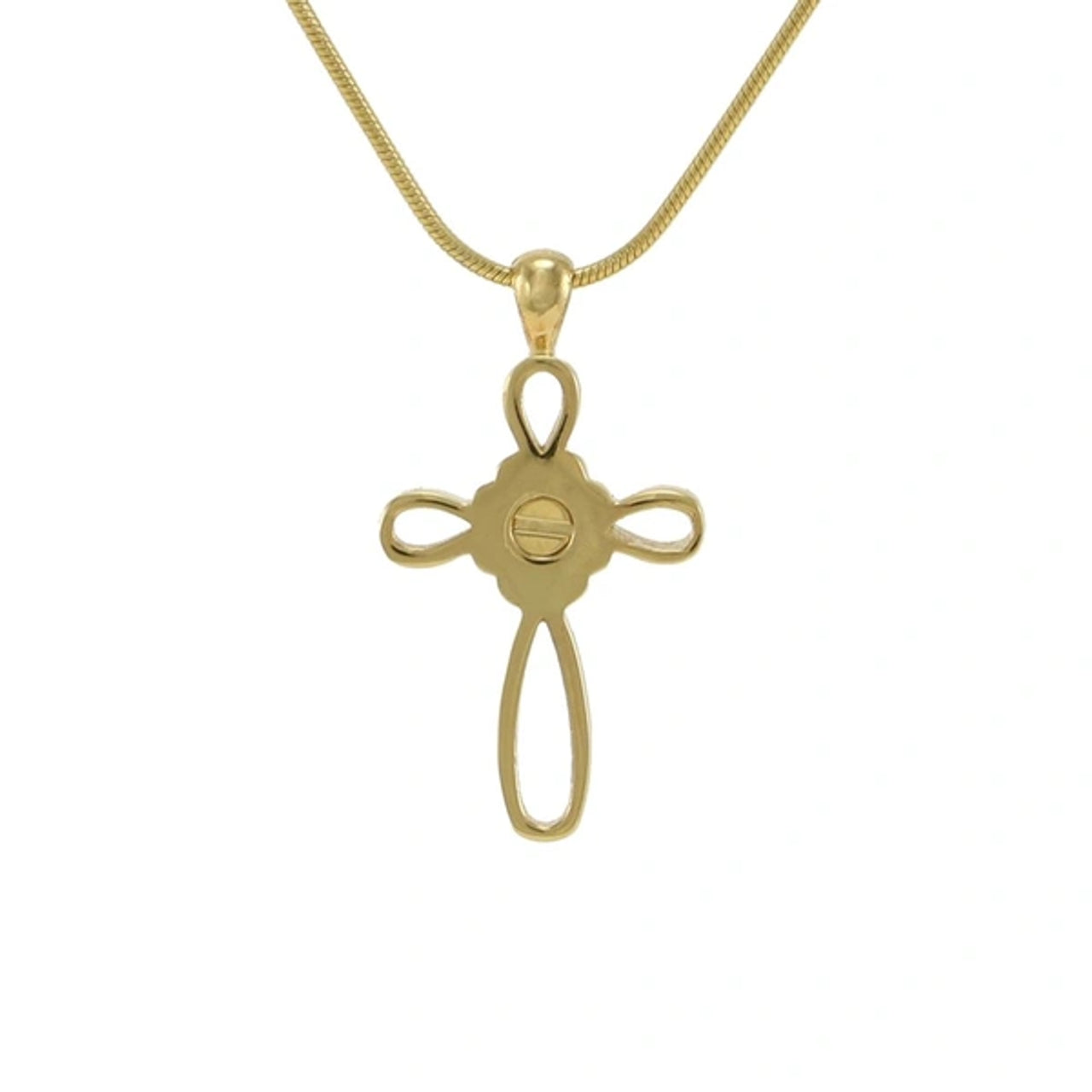 Infinity Cross, Gold Plated Necklace