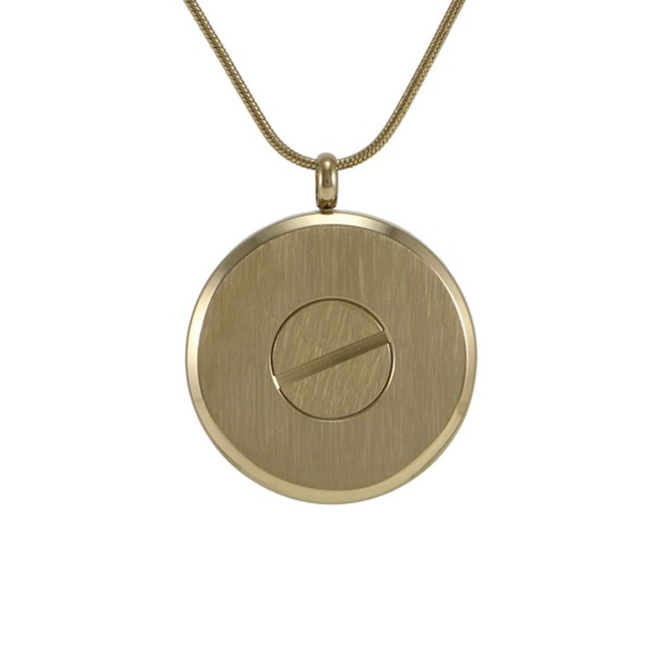 Round Necklace In Gold With Tree