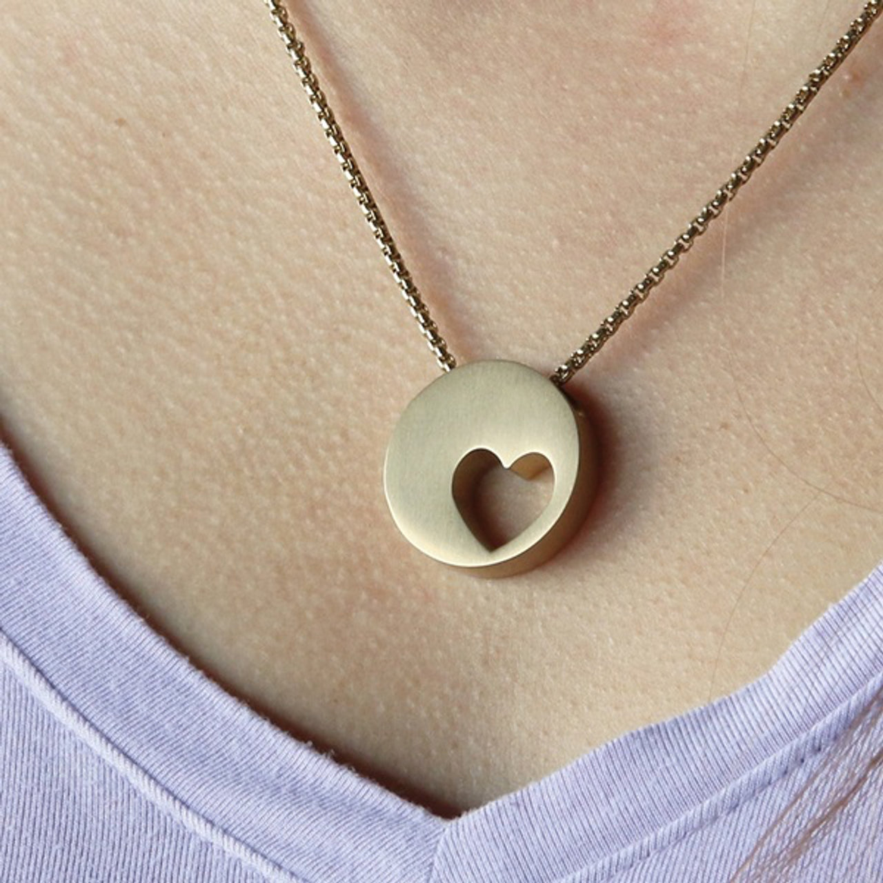 Eternity Heart, Gold Plated Necklace