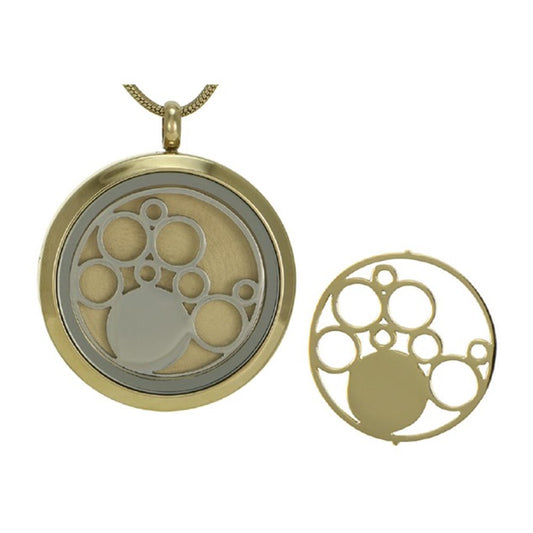 Round Necklace In Gold With Circles