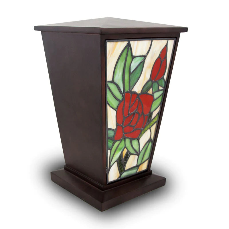 Red Rose Urn