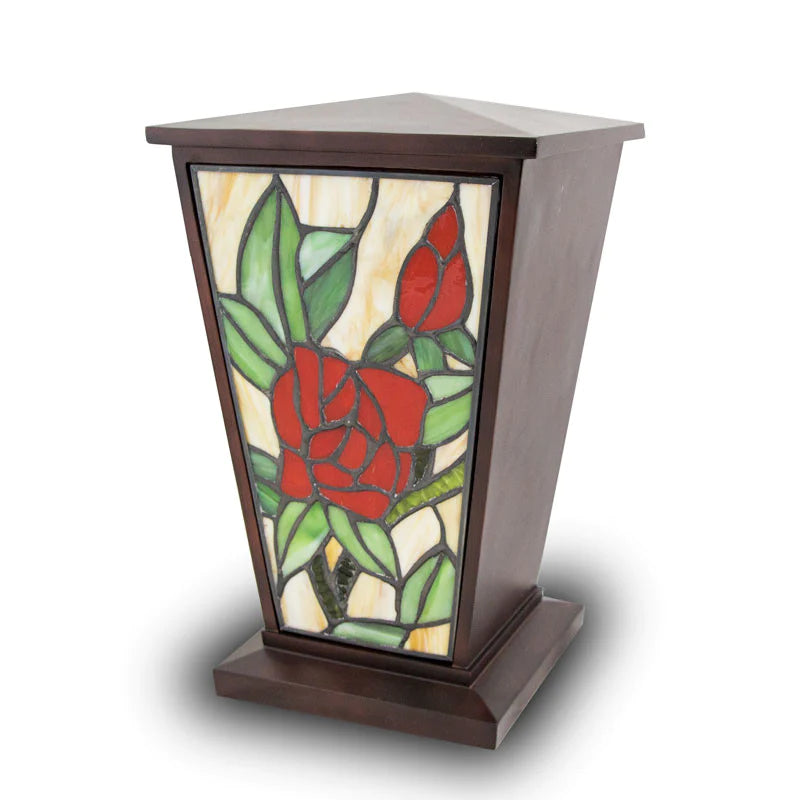 Red Rose Urn