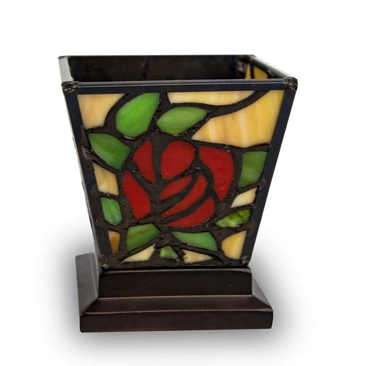 Red Rose Candle Holder