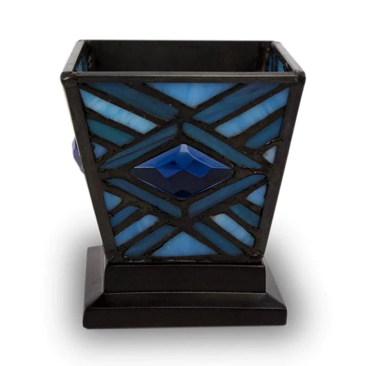 Mission Style Indigo Blue Candle Holder