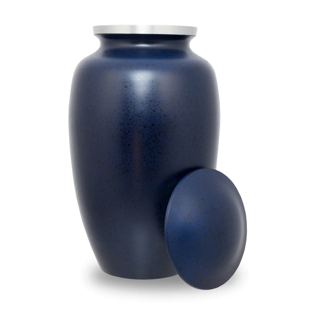 Two-Tone Dark Blue Urn