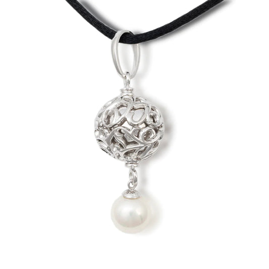 Filigree Pearl Sterling Silver Necklace