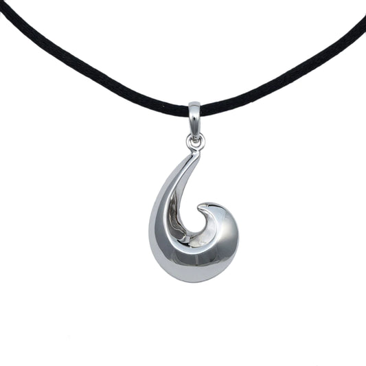 Fish Hook Sterling Silver Necklace