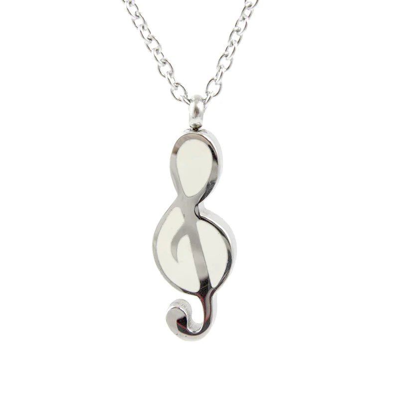 Treble Clef Stainless Steel Necklace