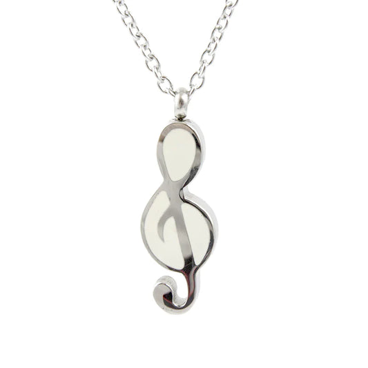 Treble Clef Stainless Steel Necklace