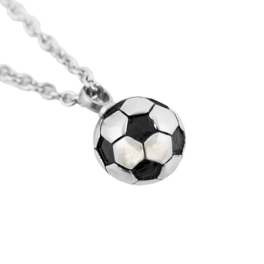 Soccer Ball Stainless Steel Necklace